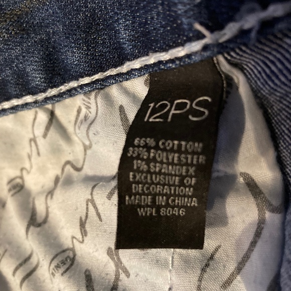 INC denim reg fit bootleg short PS - Picture 4 of 10